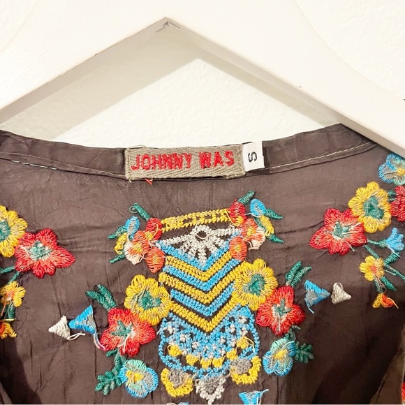 Johnny Was Embroidered Poncho Top Blouse Size Small S - Picture 3 of 6